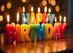 Urodziny, Życzenia, Świeczki