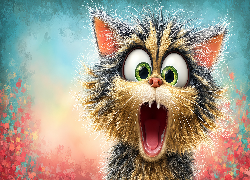 Zdziwiony, Kot, Grafika AI