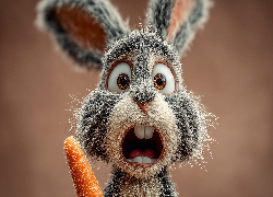 Królik, Marchewka, Grafika AI