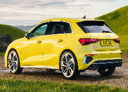Żółte, Audi S3 Sportback, 2020