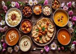 Jedzenie, Przystawki, Desery, Miseczki, Łyżeczka, Białe, Różowe, Kwiaty