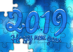 Nowy Rok, 2019, Niebieskie tło
